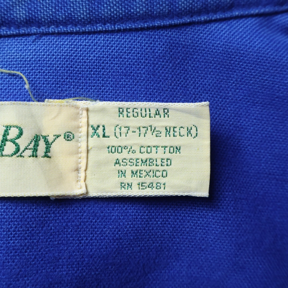 NO BRAND(ノーブランド) STJOHN'SBAY セントジョンズベイ REGULAR レギュラーフィット コットン 長袖シャツ ブルー