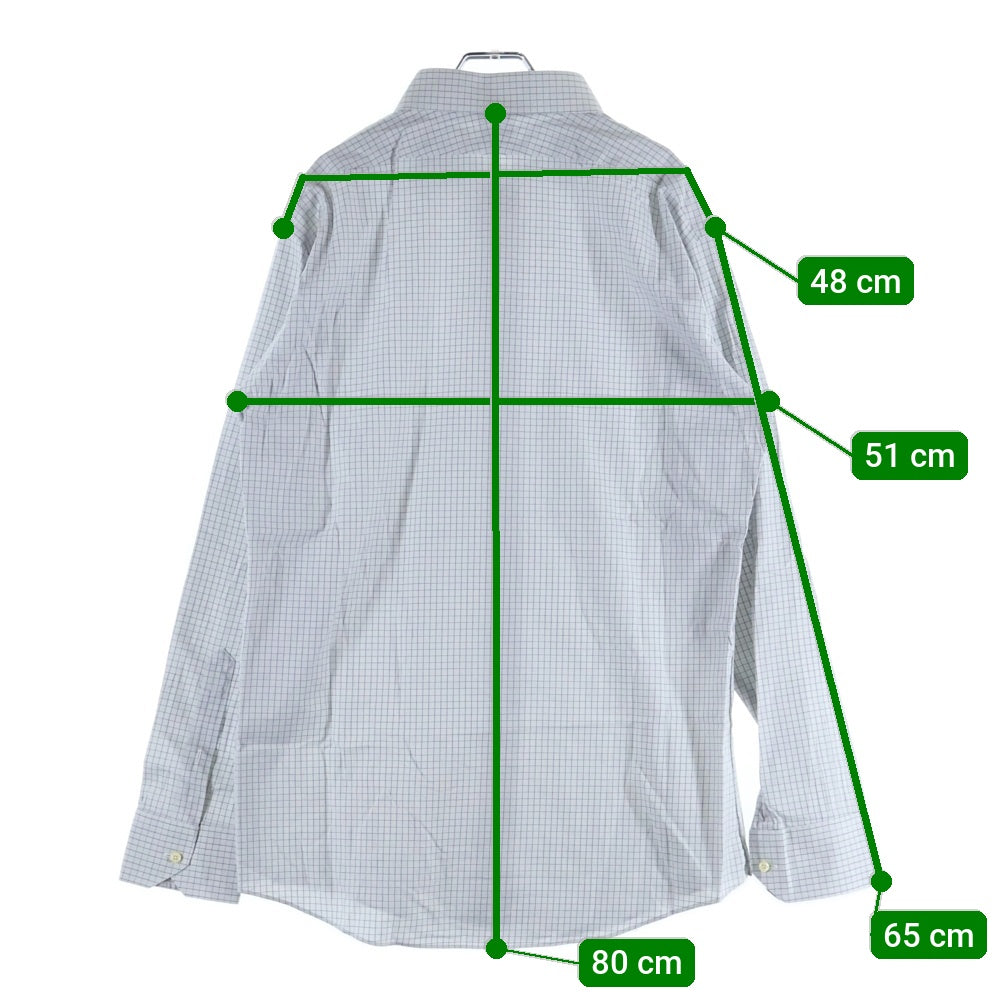 BROOKS BROTHERS(ブルックス ブラザーズ) チェック柄 コットン 長袖シャツ ホワイト/ネイビー