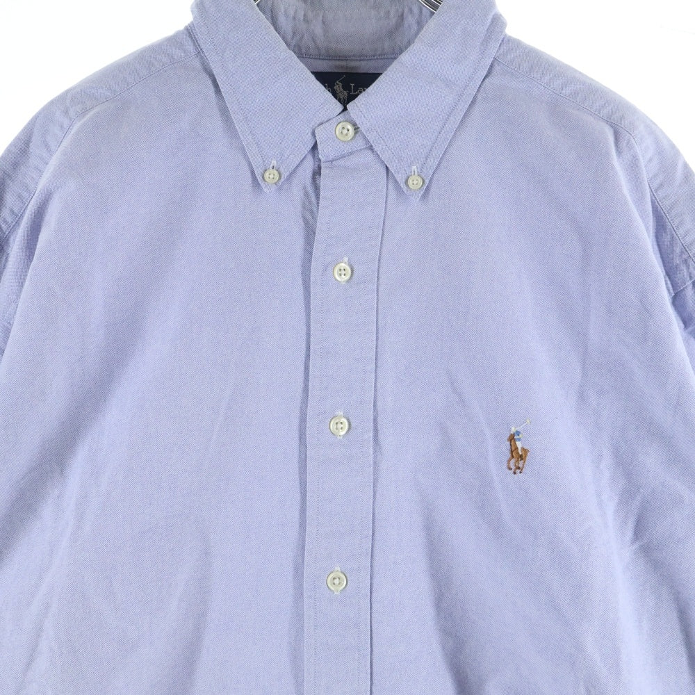 POLO RALPH LAUREN(ポロラルフローレン) YARMOUTH スモールポニー刺繍 コットン ボタンダウン 長袖シャツ ブルー
