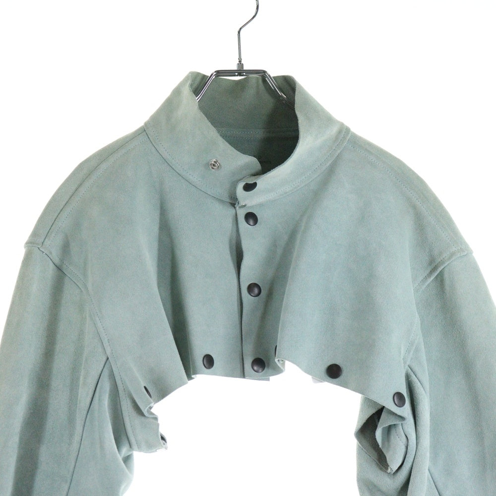 UNUSED(アンユーズド) カウレザースエード スナップ ショートジャケット ライトブルー US1438