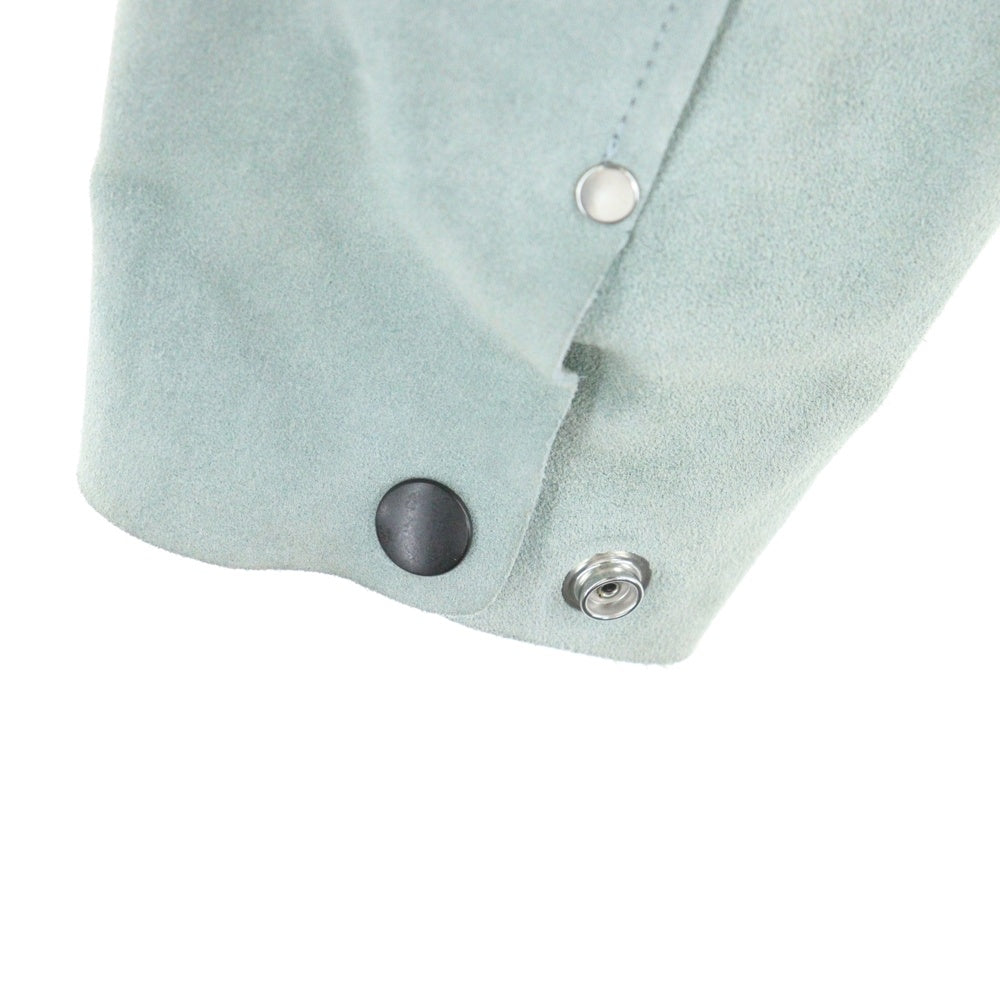 UNUSED(アンユーズド) カウレザースエード スナップ ショートジャケット ライトブルー US1438