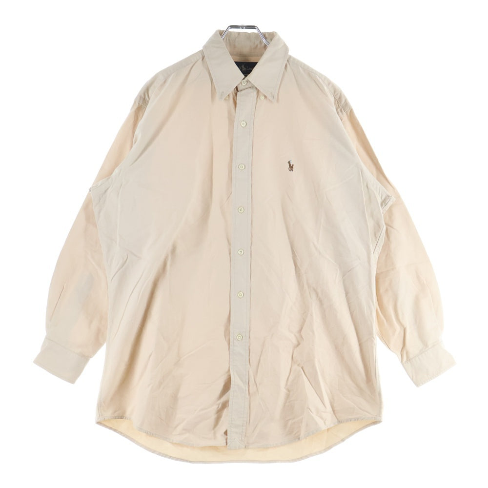 POLO RALPH LAUREN(ポロラルフローレン) VARMOUTH スモールポニー刺繍 コットン ボタンダウン 長袖シャツ ベージュ