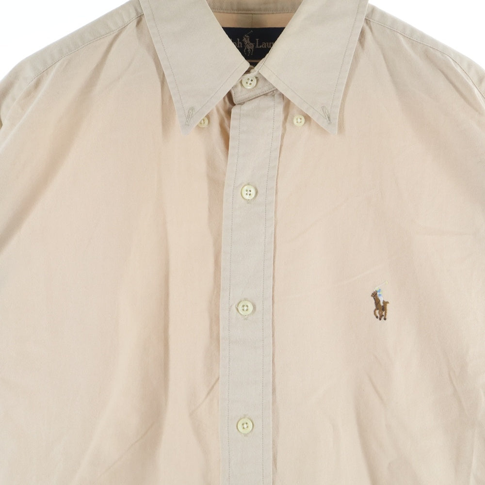 POLO RALPH LAUREN(ポロラルフローレン) VARMOUTH スモールポニー刺繍 コットン ボタンダウン 長袖シャツ ベージュ