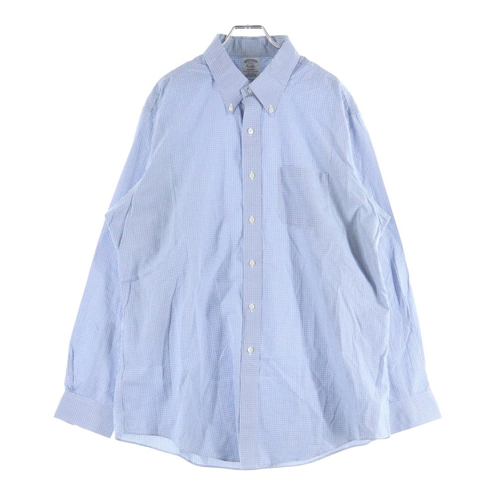 BROOKS BROTHERS(ブルックス ブラザーズ) REGENT チェック柄 ボタンダウン 長袖シャツ ブルー