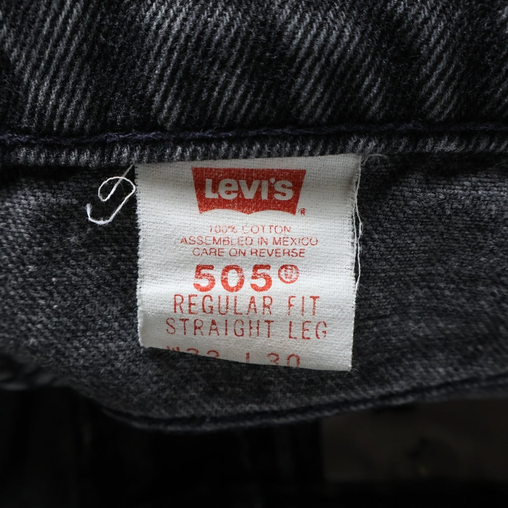 Levi's(リーバイス) 90S VINTAGE 505 REGULAR FIT レギュラーフィット オレンジタブ 先染め ジップフライ デニムパンツ ブラック 40505-4159