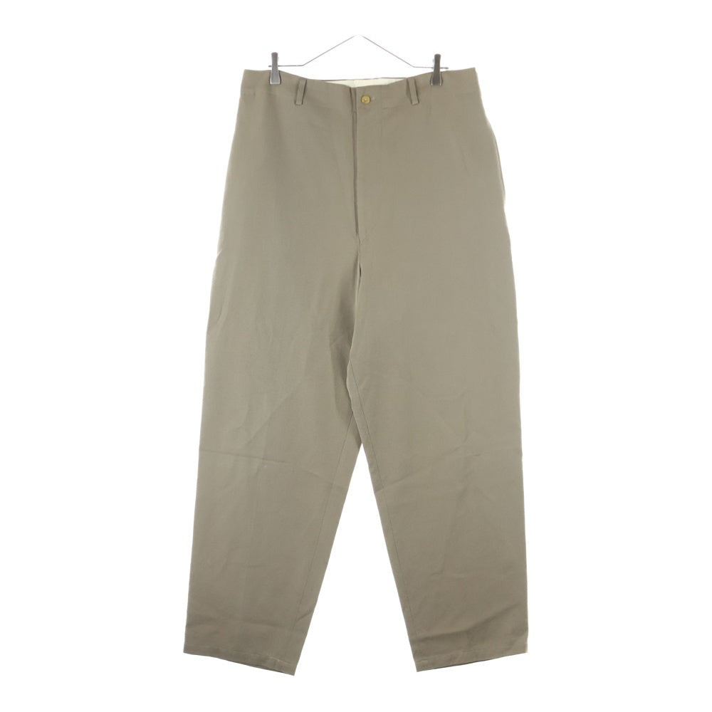 Yohji Yamamoto POUR HOMME(ヨウジヤマモト プールオム) 05SS ウール ノータック ワイドスラックスパンツ ベージュ HS-P10-185