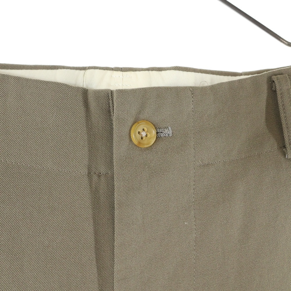 Yohji Yamamoto POUR HOMME(ヨウジヤマモト プールオム) 05SS ウール ノータック ワイドスラックスパンツ ベージュ HS-P10-185