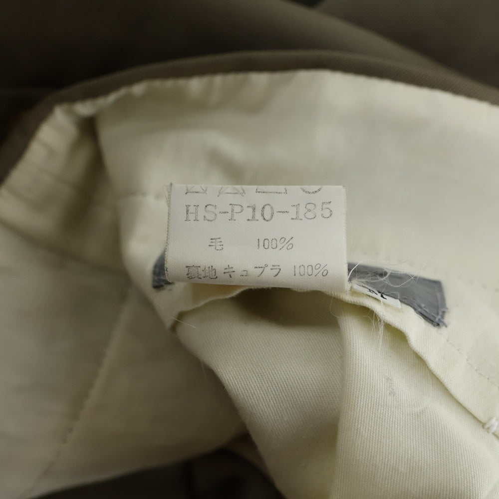 Yohji Yamamoto POUR HOMME(ヨウジヤマモト プールオム) 05SS ウール ノータック ワイドスラックスパンツ ベージュ HS-P10-185