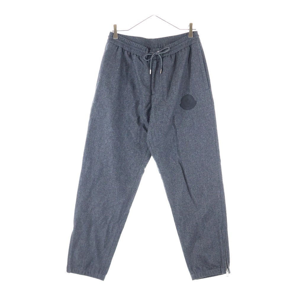 MONCLER(モンクレール) 20AW PANTALONE SPORTIVO ラバーロゴパッチ ウール イージーパンツ グレー F20912A73100 54233