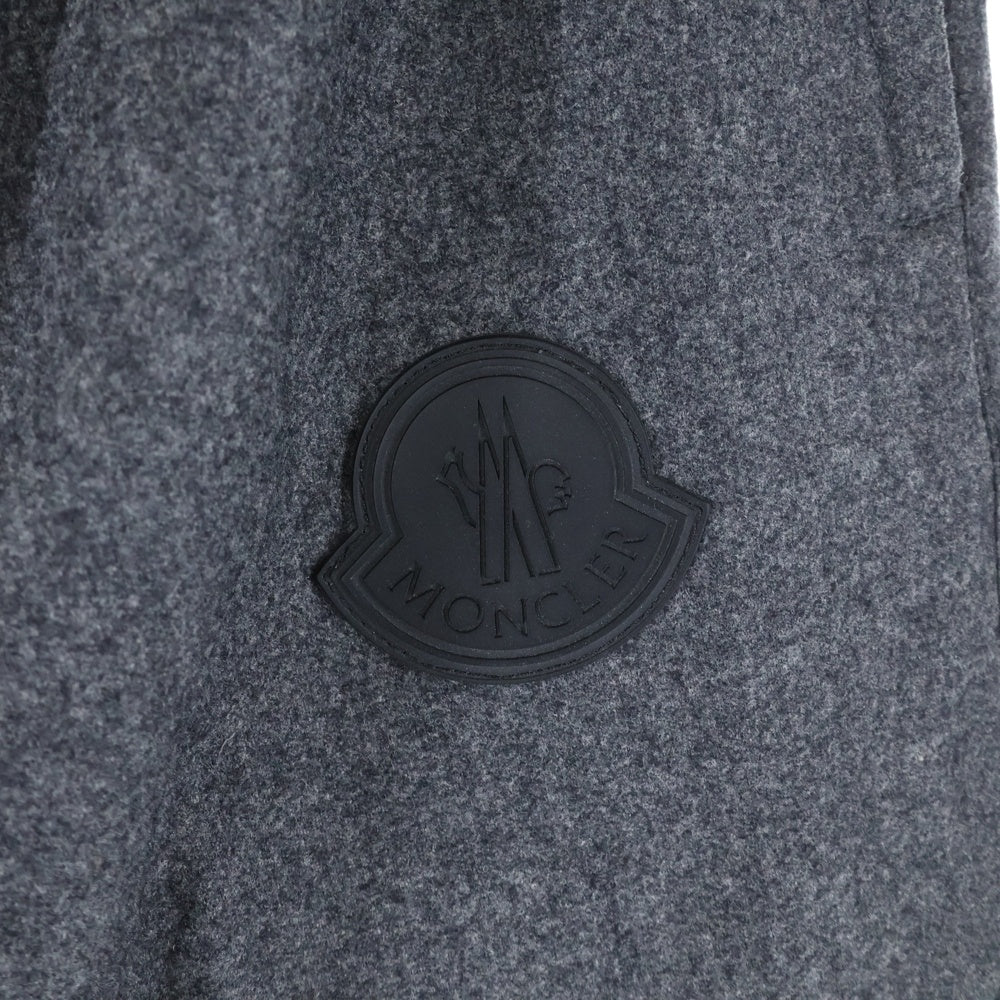 MONCLER(モンクレール) 20AW PANTALONE SPORTIVO ラバーロゴパッチ ウール イージーパンツ グレー F20912A73100 54233