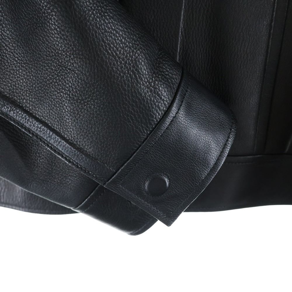 【専用】Louis Vuitton ブラック ジャケット LOUIS VUITTON(ルイヴィトン) イタリア製 変形カラーデザイン レザー
