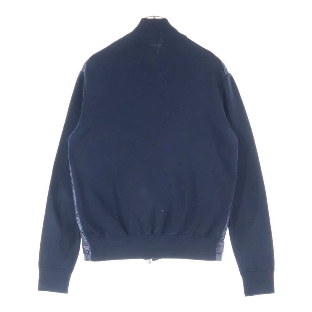 MONCLER(モンクレール) 20SS CARDIGAN TRICOT サイドライン ニット切替 ダウン ジップアップジャケット ネイビー F10919B50000 V9059