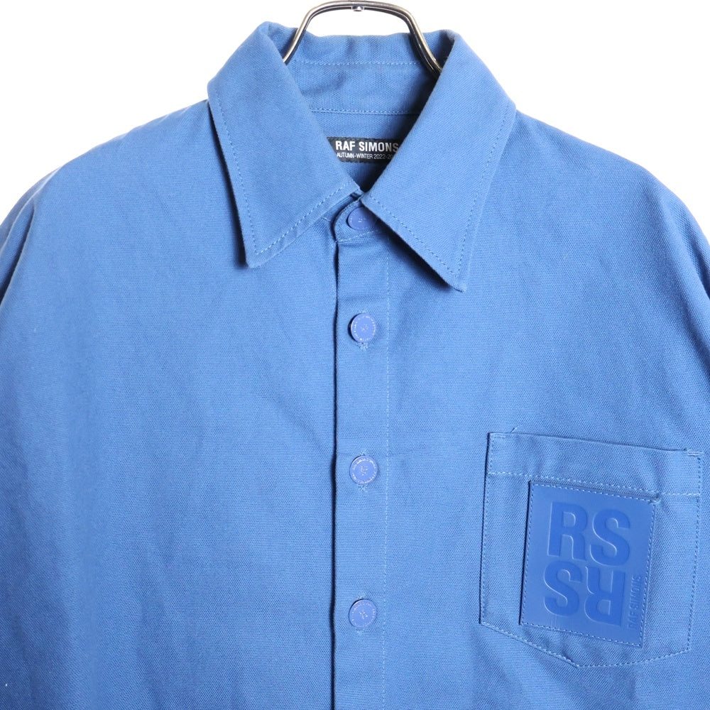 RAF SIMONS(ラフシモンズ) 22AW PIN OVERSIZED DENIM SHIRT オーバーサイズデニムシャツ ブルー 222-M243