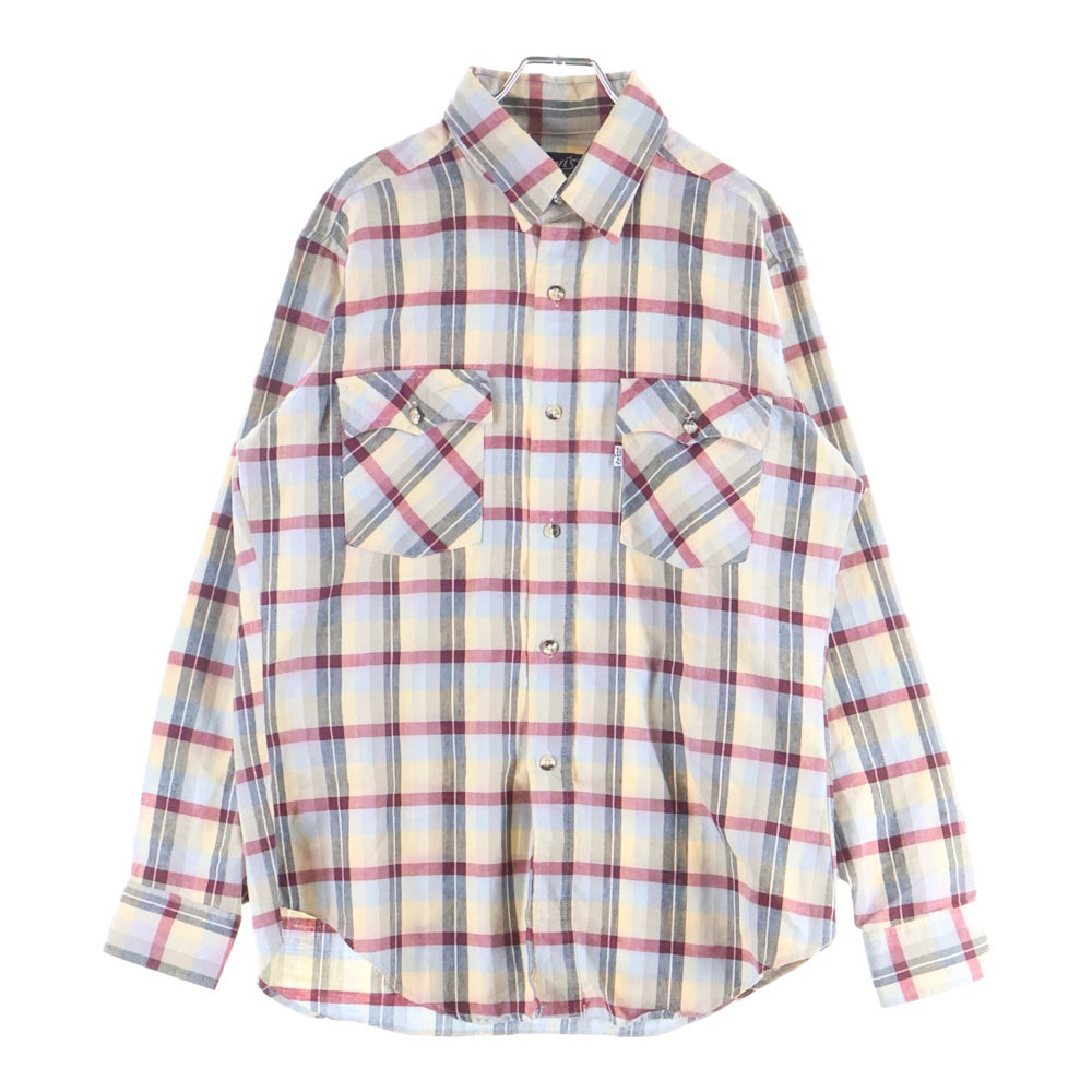 Levi's(リーバイス) 80s VINTAGE レギュラーフィット チェックシャツ ベージュ 60665-4407