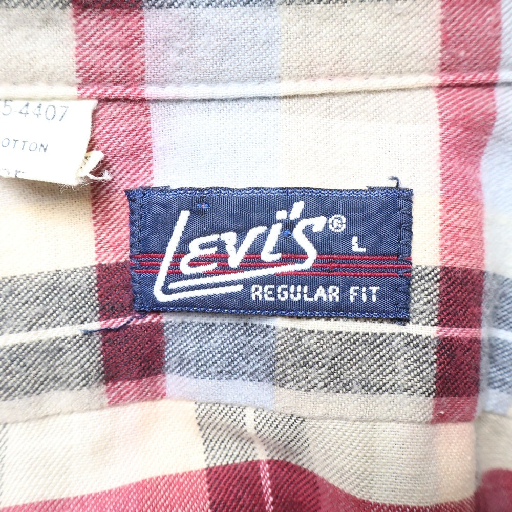 Levi's(リーバイス) 80s VINTAGE レギュラーフィット チェックシャツ ベージュ 60665-4407