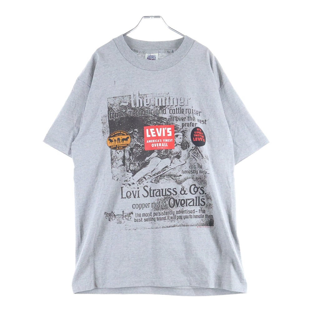 Levi's(リーバイス) 90s VINTAGE AMERICA'S FINEST OVERALL プリントTシャツ グレー