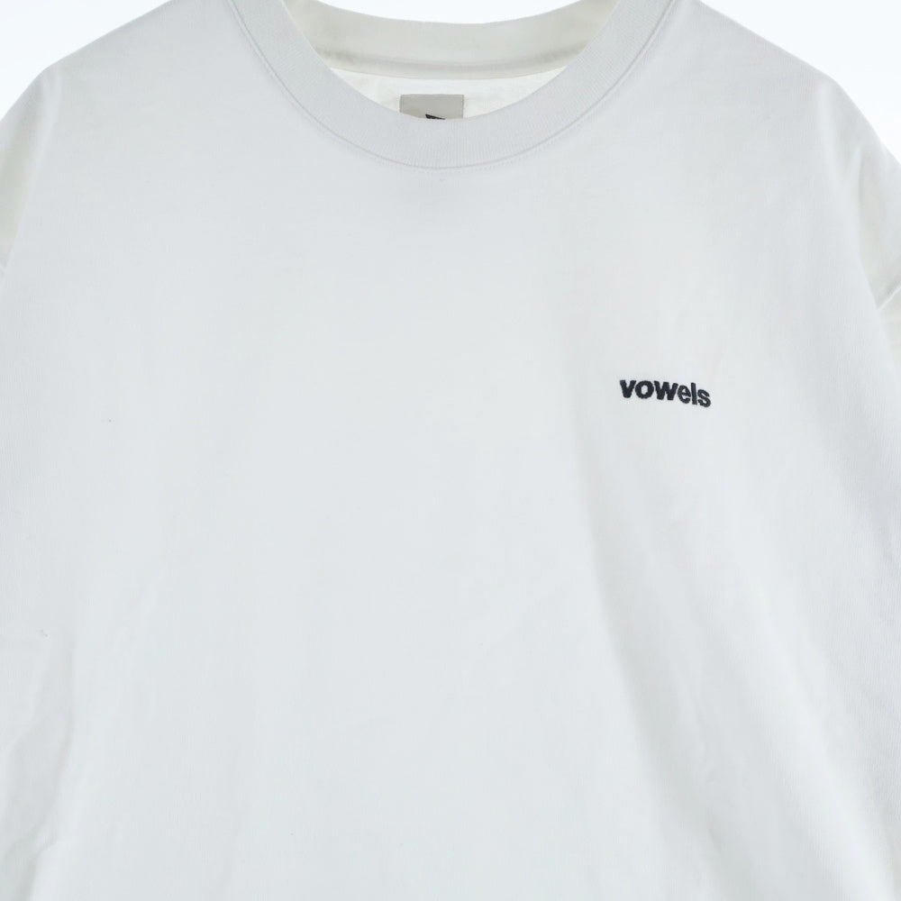 NO BRAND(ノーブランド) vowels / バウルズ CLASSIC TEE コットンジャージー半袖Tシャツ ホワイト 24SS-T008-01-2