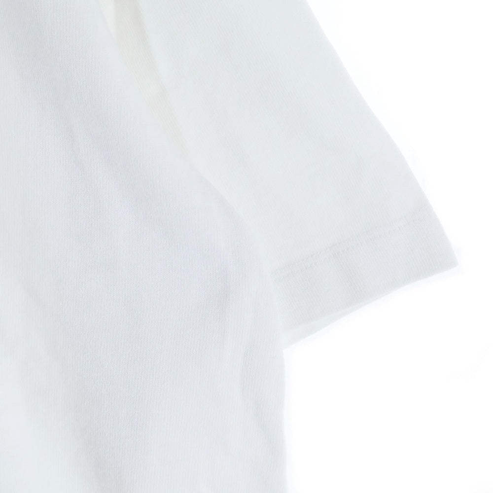 NO BRAND(ノーブランド) vowels / バウルズ CLASSIC TEE コットンジャージー半袖Tシャツ ホワイト 24SS-T008-01-2