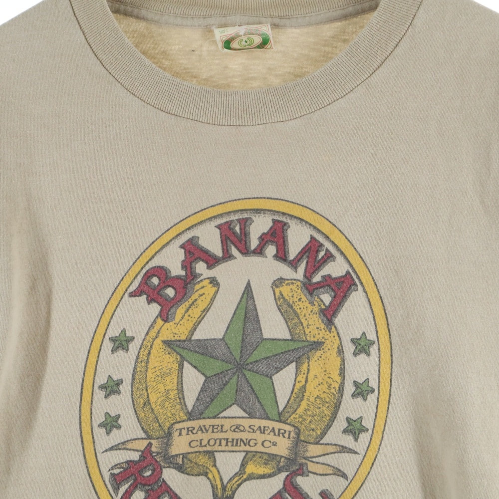 BANANA REPUBLIC(バナナリパブリック) 80s VINTAGE ロゴプリント 半袖Tシャツ ベージュ