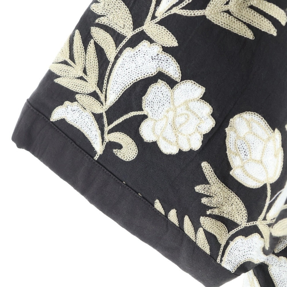 KITH(キス) 25SS Floral Woodpoint shirts フローラル ウッドポイント スナップボタン 半袖シャツ ブラウン 25‐051‐060‐0004