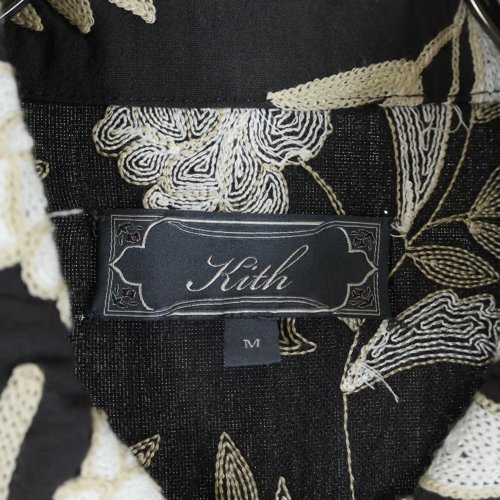 KITH(キス) 25SS Floral Woodpoint shirts フローラル ウッドポイント スナップボタン 半袖シャツ ブラウン 25‐051‐060‐0004