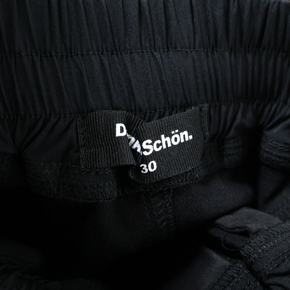 Danke Schon(ダンケシェーン) 21AW コーティング レーヨン カーゴパンツ ブラック 22A-PTL021