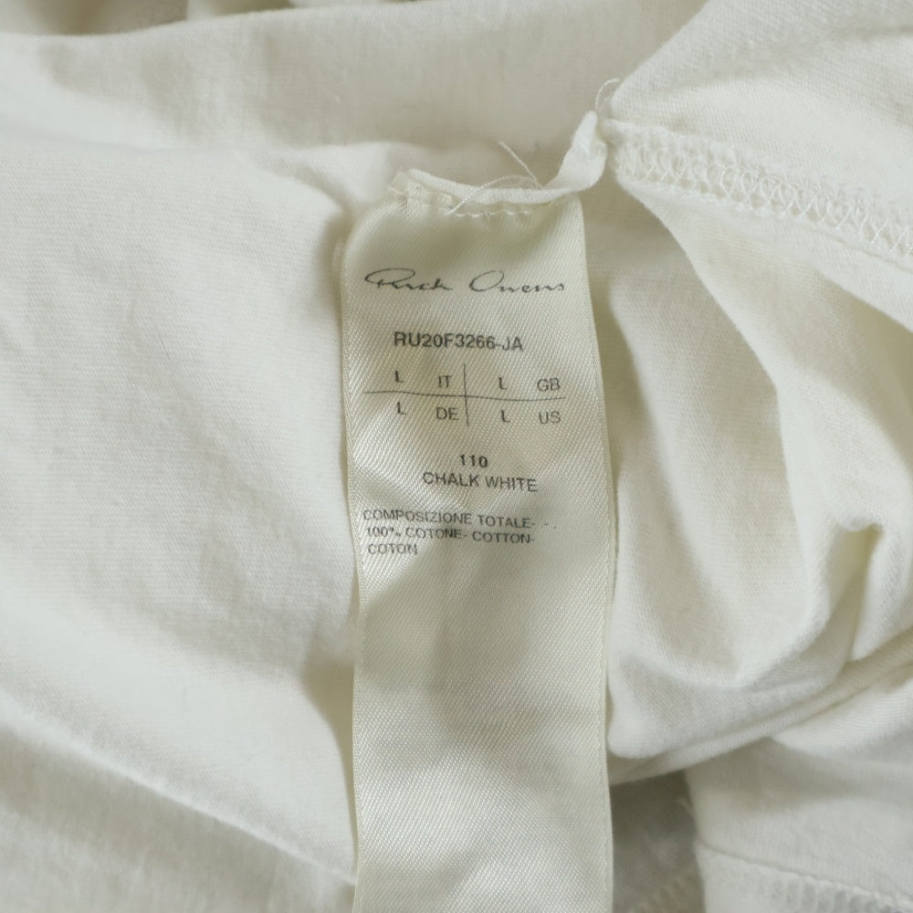 Rick Owens(リックオウエンス) LS LEVEL T ロングスリーブTシャツ ホワイト RU20F3266-JA