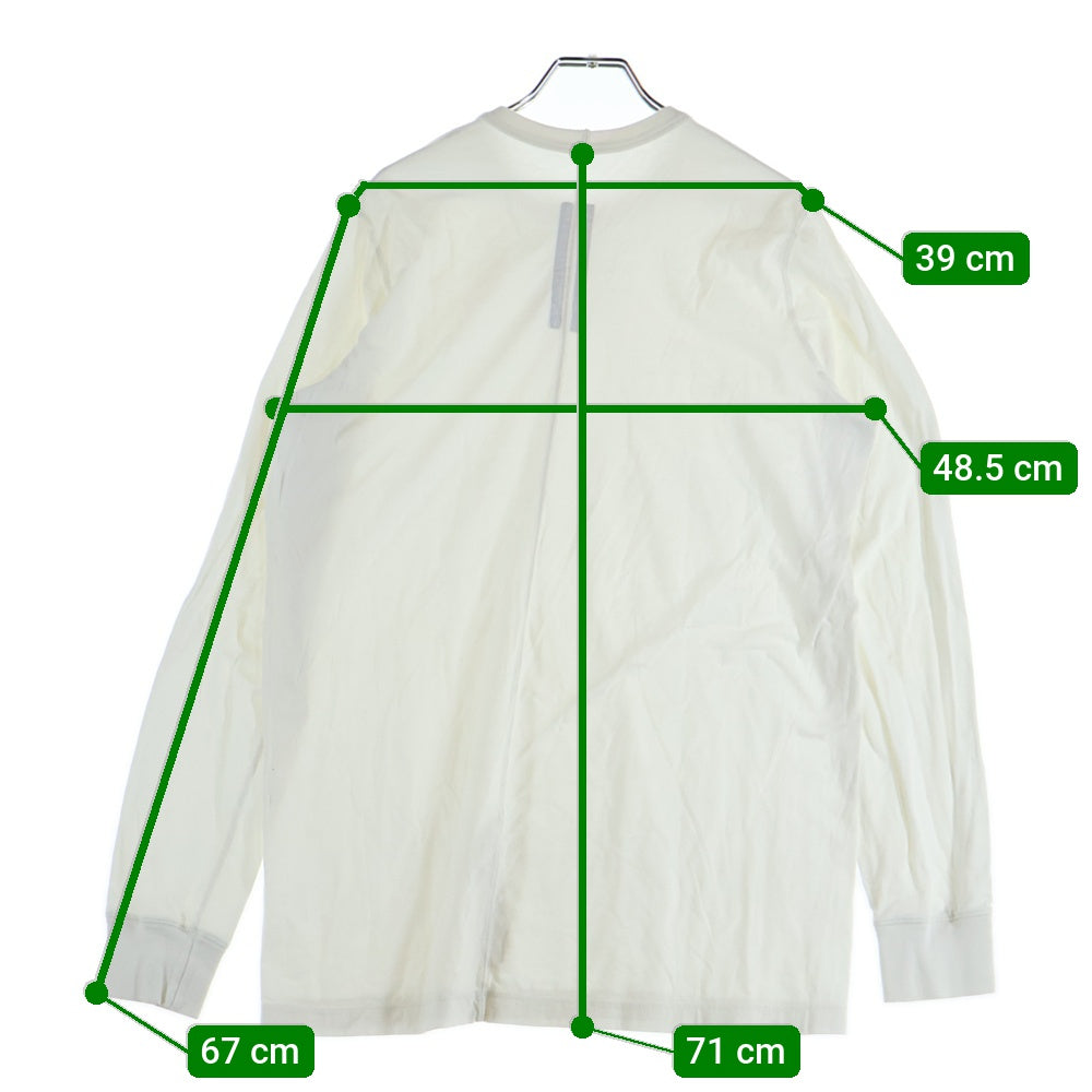Rick Owens(リックオウエンス) LS LEVEL T ロングスリーブTシャツ ホワイト RU20F3266-JA