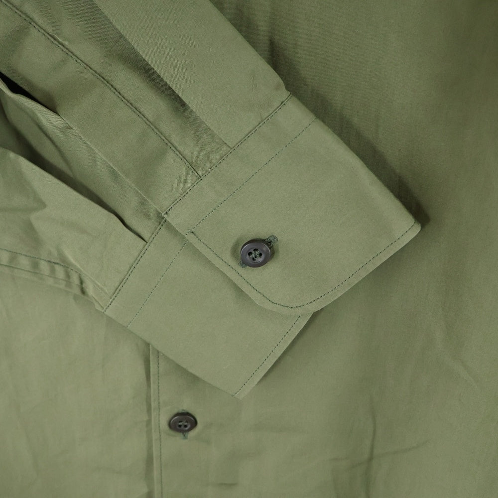 PRADA(プラダ) トライアングル ロゴ 三角プレート 長袖 シャツ カーキ UCN549 S000