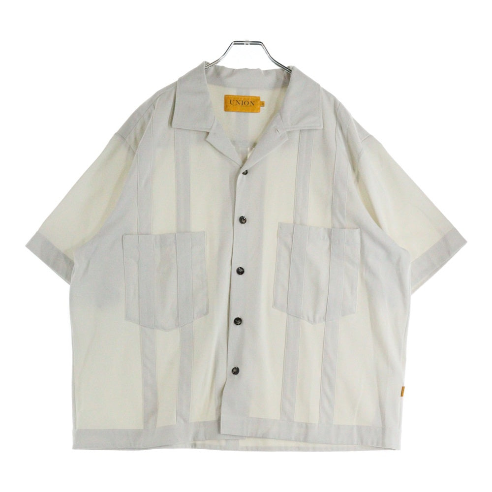 UNION(ユニオン) 24SS MOTEN SS WOVEN オープンカラー ボーリング 半袖 シャツ ホワイト WSS-213