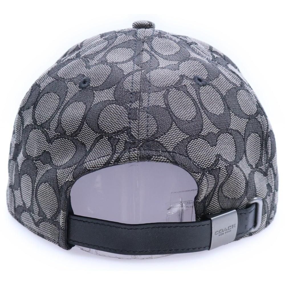 COACH(コーチ) シグネチャーロゴ 5パネル レザーキャップ ブラウン/ブラック F78493