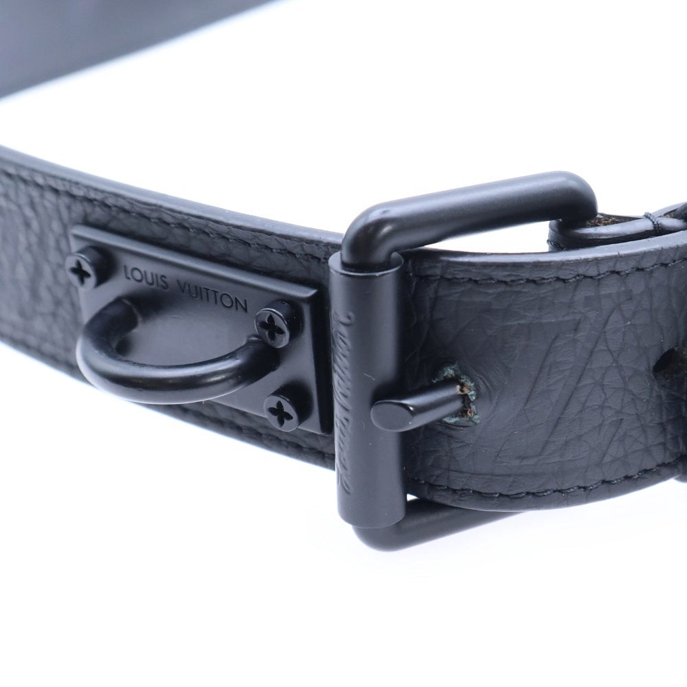 LOUIS VUITTON(ルイヴィトン) SUN TULLE SIGNATURE CHAIN BELT サン チュール シグネチャー チェーン レザーベルト ブラック MP058