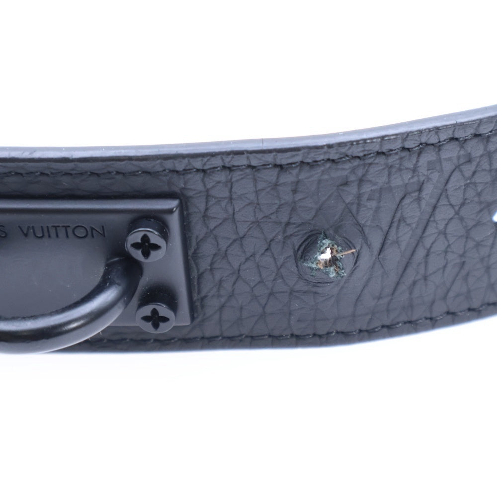 LOUIS VUITTON(ルイヴィトン) SUN TULLE SIGNATURE CHAIN BELT サン チュール シグネチャー チェーン レザーベルト ブラック MP058