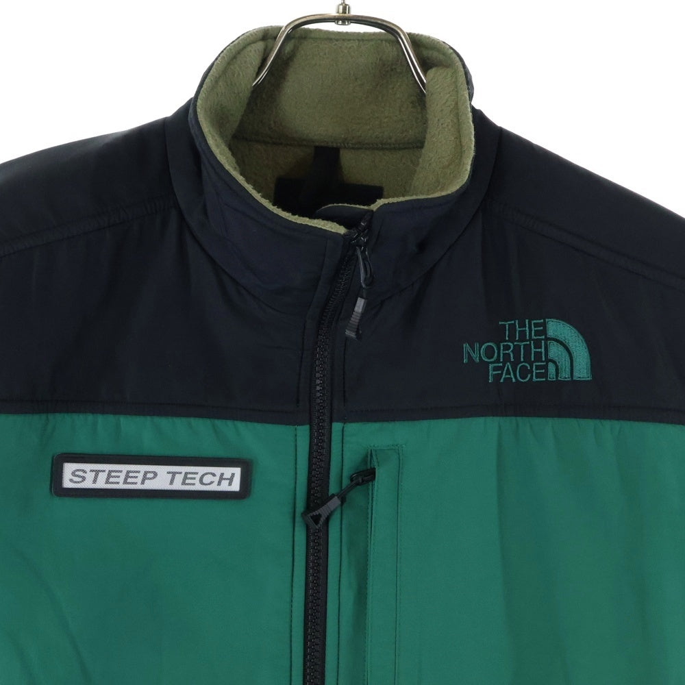 THE NORTH FACE(ザノースフェイス) STEEP TECH スティープ テック ジップアップフリースジャケット グリーン/ブラック NA62001