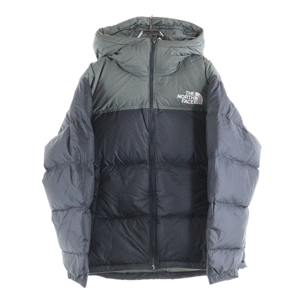 THE NORTH FACE(ザノースフェイス) NUPTSE HOODIE ヌプシフーディー ジップアップ ダウン ジャケット ブラック/グレー ND92559