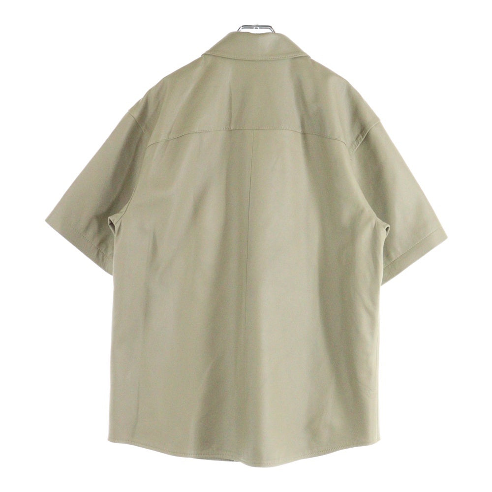 SUPREME(シュプリーム) 23AW S/S Leather Work Shirt ショートスリーブ 半袖 レザーワークシャツ ベージュ
