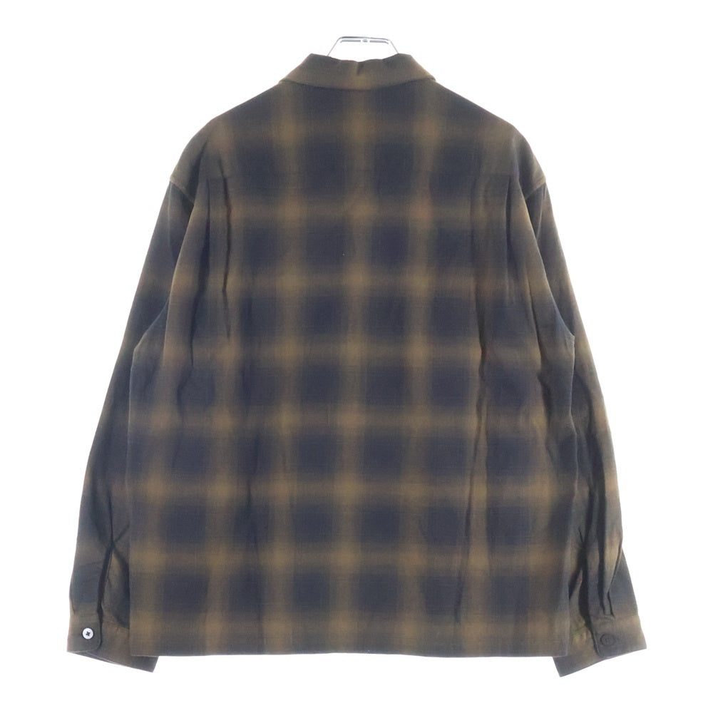 BEAUTY&YOUTH UNITED ARROWS(ビューティーアンドユースユナイテッドアローズ) オンブレチェック ロングスリーブ コットン 長袖シャツ ブラウン 1211-149-7028