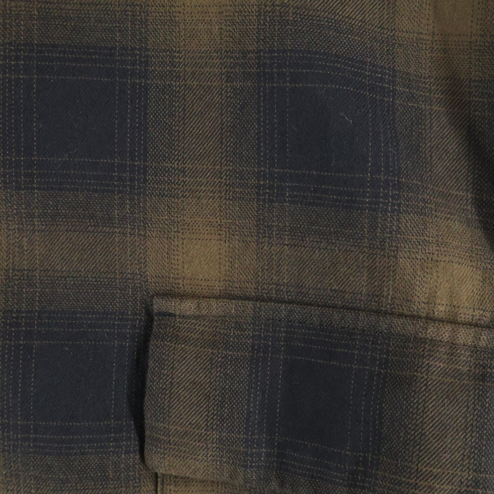 BEAUTY&YOUTH UNITED ARROWS(ビューティーアンドユースユナイテッドアローズ) オンブレチェック ロングスリーブ コットン 長袖シャツ ブラウン 1211-149-7028