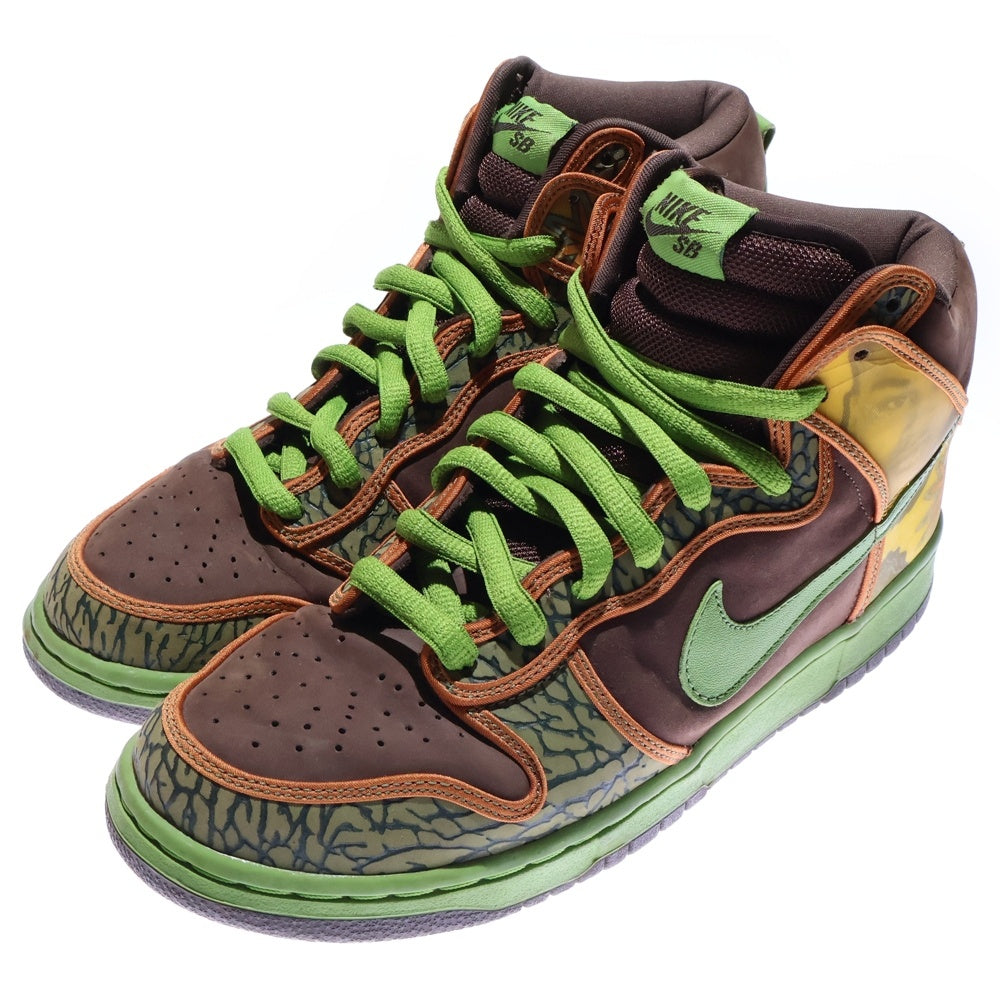 NIKE SB(ナイキエスビー) 【観賞用 2005年製】 DUNK HIGH DE LA SOUL ダンク デラソウル ハイカットスニーカー グリーン/ブラウン US11/29cm 305050-231