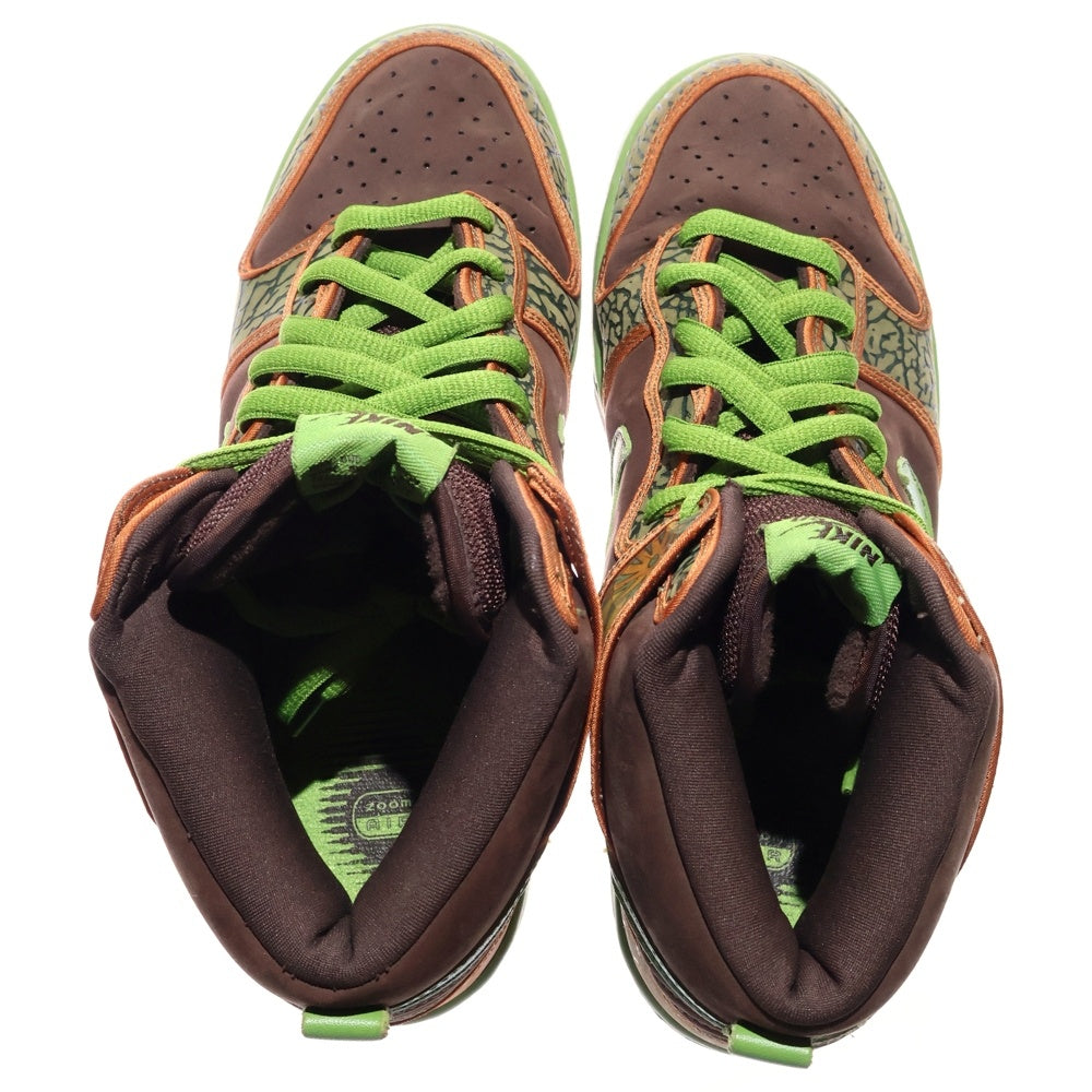 NIKE SB(ナイキエスビー) 【観賞用 2005年製】 DUNK HIGH DE LA SOUL ダンク デラソウル ハイカットスニーカー グリーン/ブラウン US11/29cm 305050-231