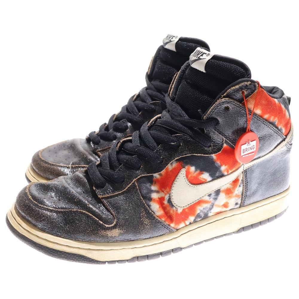 NIKE SB(ナイキエスビー) 【観賞用 2004年製】 DUNK HIGH HUF TIE-DYE ダンク ハフ タイダイ ハイカットスニーカー ブラック/レッド US12/30cm 305050-102