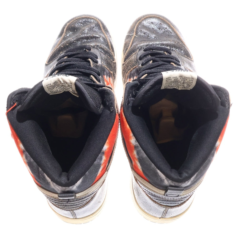 NIKE SB ナイキエスビー 【観賞用 2004年製】 DUNK HIGH HUF TIE-DYE ダンク ハフ タイダイ ハイカットスニーカー ブラック/レッド US12/30cm 305050-102 NIKE SB(ナイキエスビー) 【観賞用 2004年製】 DUNK HIGH HUF TIE-DYE