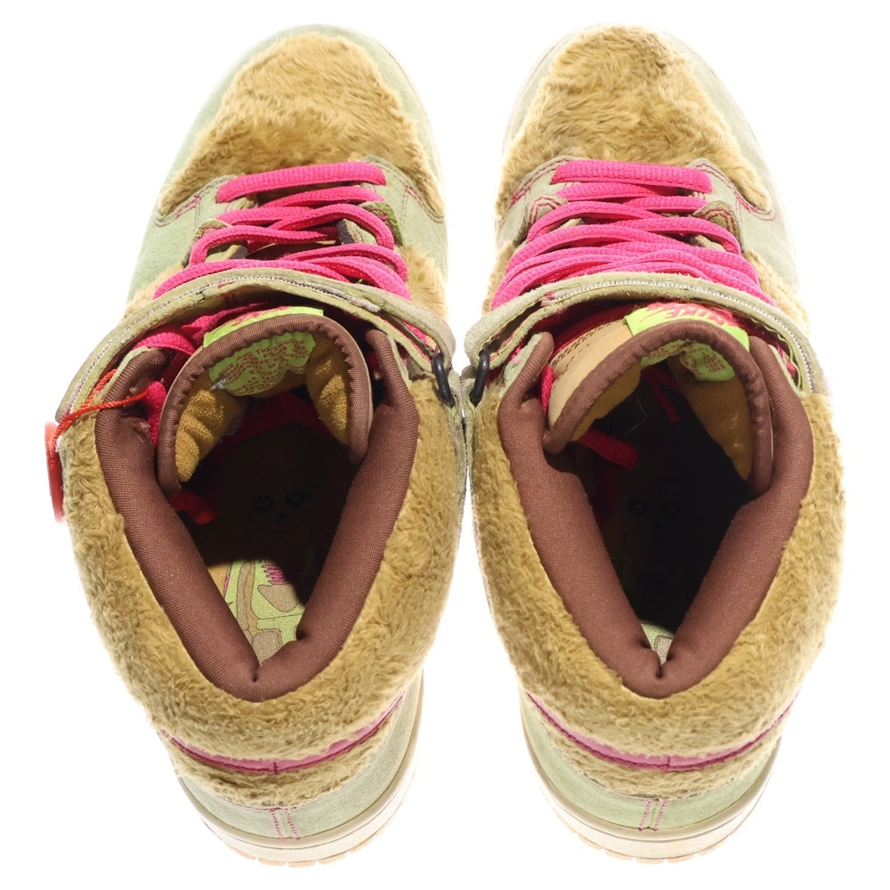 NIKE SB(ナイキエスビー) 【観賞用 2006年製】 DUNK MID MAMA BEAR ダンク ママベア ミッドカットスニーカー グリーン/イエロー US10.5/28.5cm 314381-761