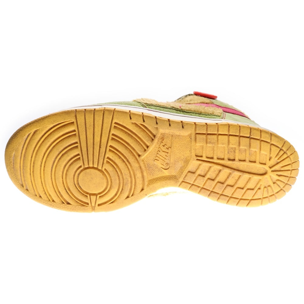 NIKE SB(ナイキエスビー) 【観賞用 2006年製】 DUNK MID MAMA BEAR ダンク ママベア ミッドカットスニーカー グリーン/イエロー US10.5/28.5cm 314381-761