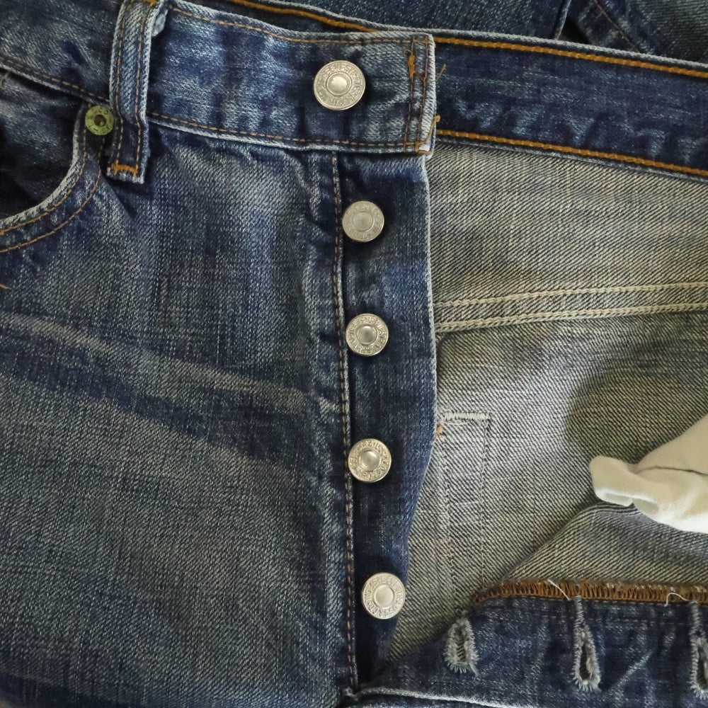 Levi's(リーバイス) 00S VINTAGE 501 両面スモールe ボタン裏359 ボタンフライストレートデニムパンツ ジーンズ インディゴ 501-01