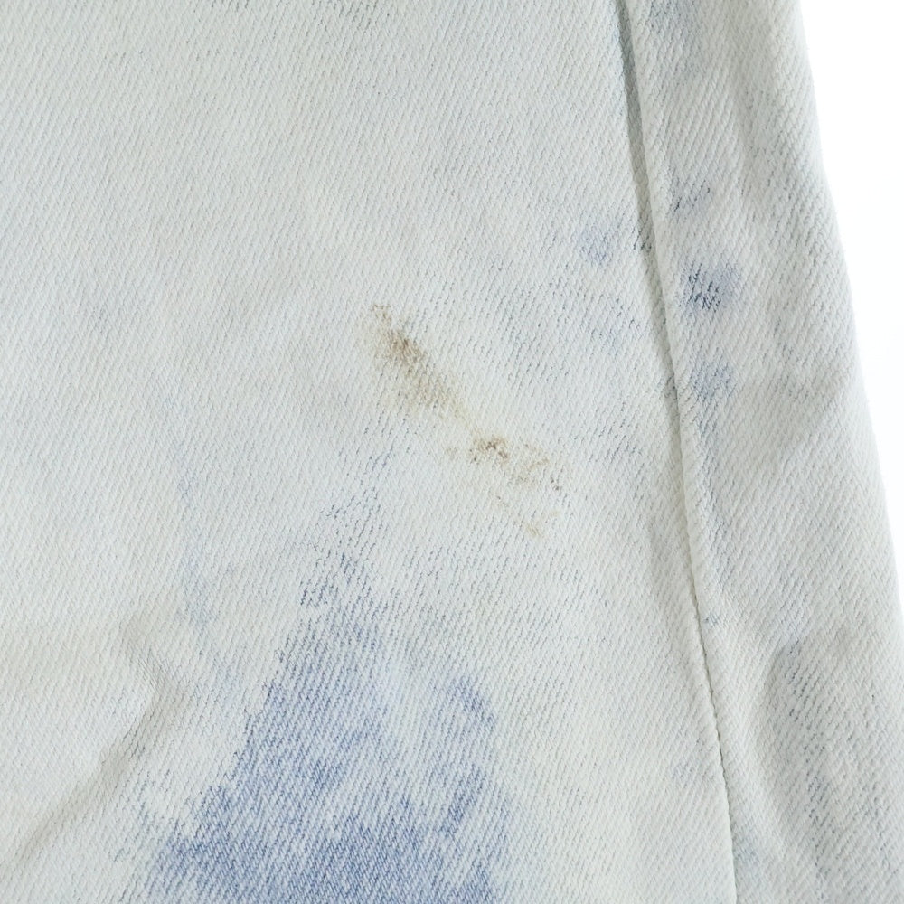 Levi's(リーバイス) 00S VINTAGE 501 ペイント加工 両面スモールe ボタン裏359 ボタンフライストレートデニムパンツ ジーンズ インディゴ 501-01