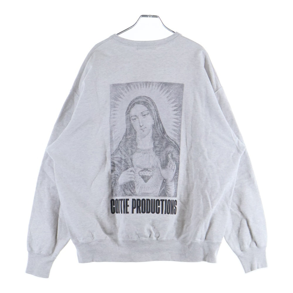 COOTIE PRODUCTIONS(クーティー プロダクションズ) 22AW PRINT SWEAT CREW (MARY）メアリー バックロゴプリント ロングスリーブ クルーネックスウェット グレー CTE-22S344