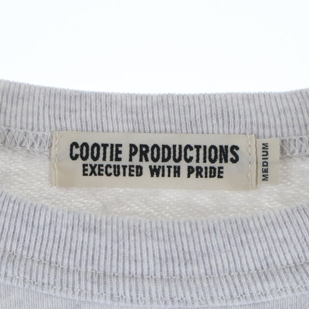 COOTIE PRODUCTIONS(クーティー プロダクションズ) 22AW PRINT SWEAT CREW (MARY）メアリー バックロゴプリント ロングスリーブ クルーネックスウェット グレー CTE-22S344