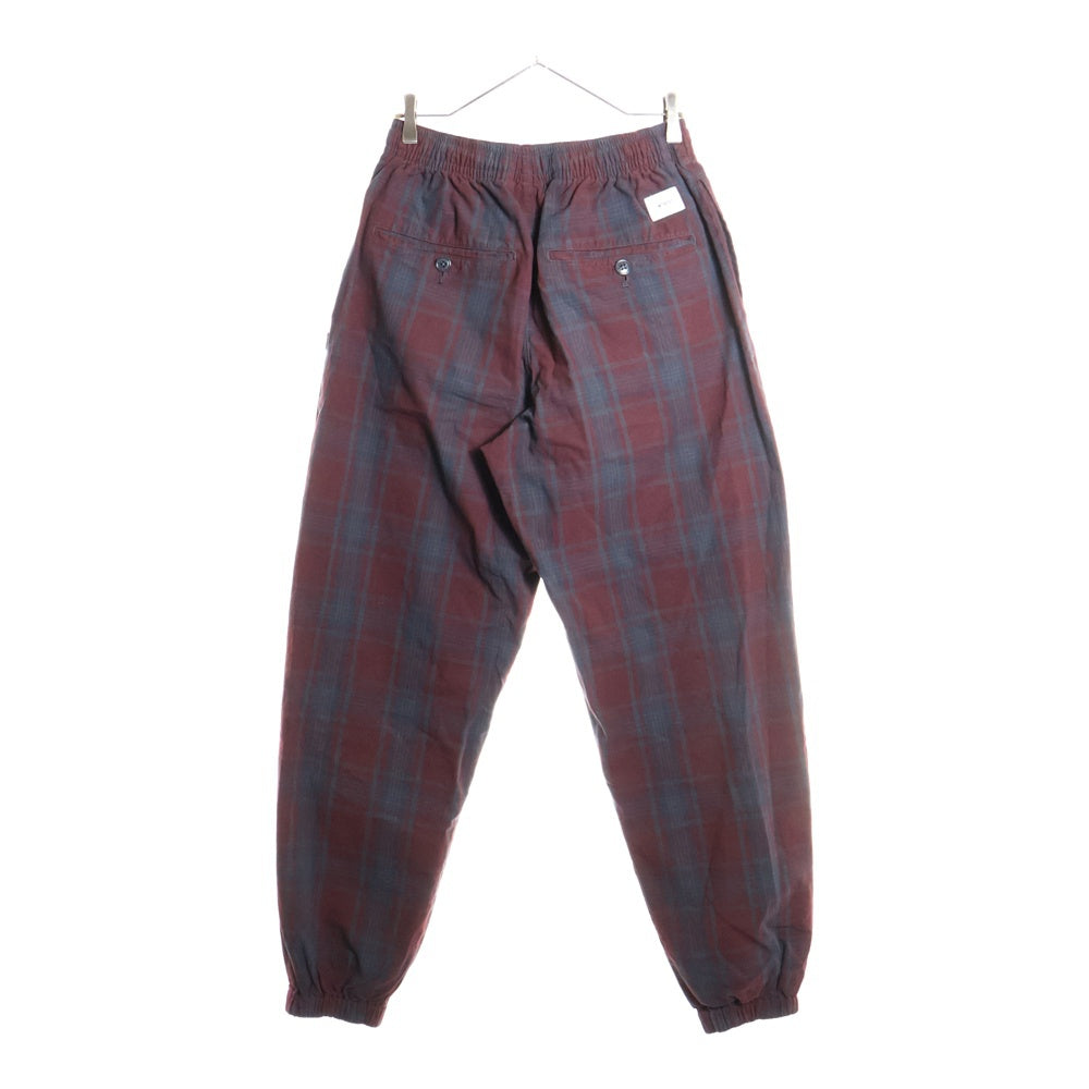 WTAPS(ダブルタップス) 20SS FROCK TROUSERS COTTON POPLIN TEXTILE コットンポプリン テキスタイル フロックトラウザーズ チェックパンツ レッド 201BRDT-PTM04