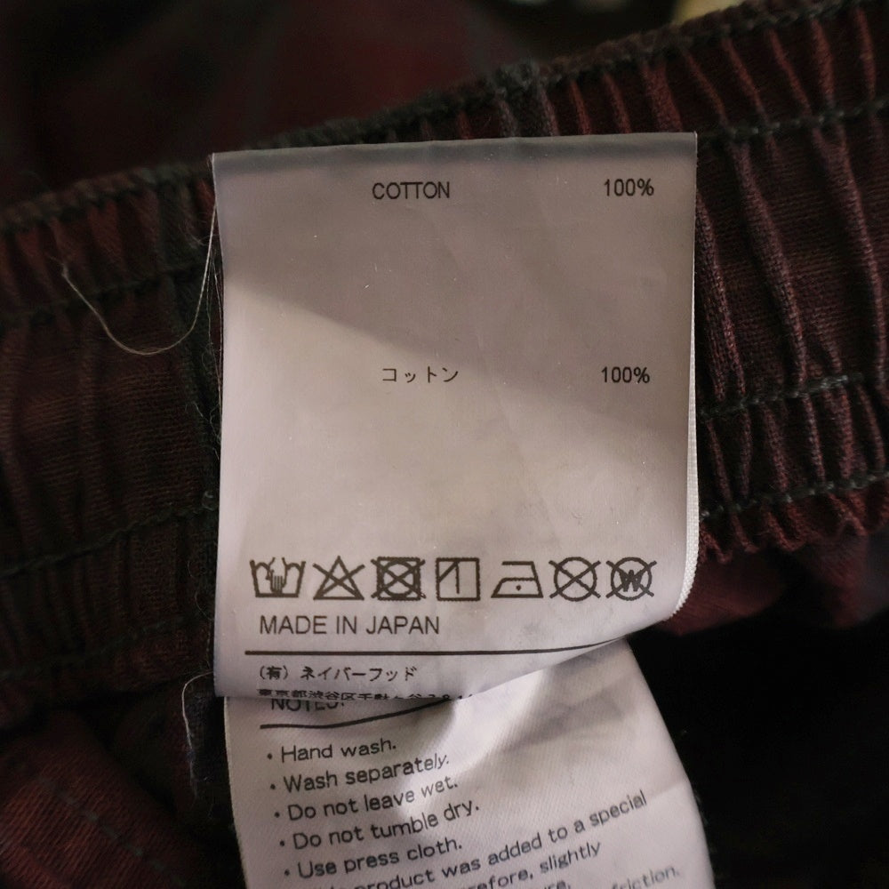 WTAPS(ダブルタップス) 20SS FROCK TROUSERS COTTON POPLIN TEXTILE コットンポプリン テキスタイル フロックトラウザーズ チェックパンツ レッド 201BRDT-PTM04